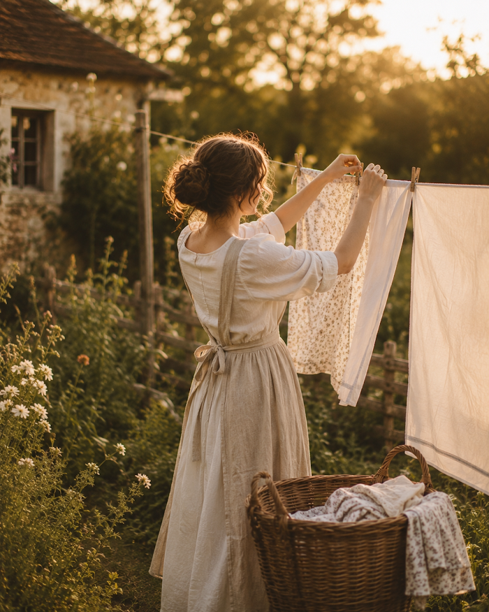Free Rustic Cottage Garden Laundry Photo