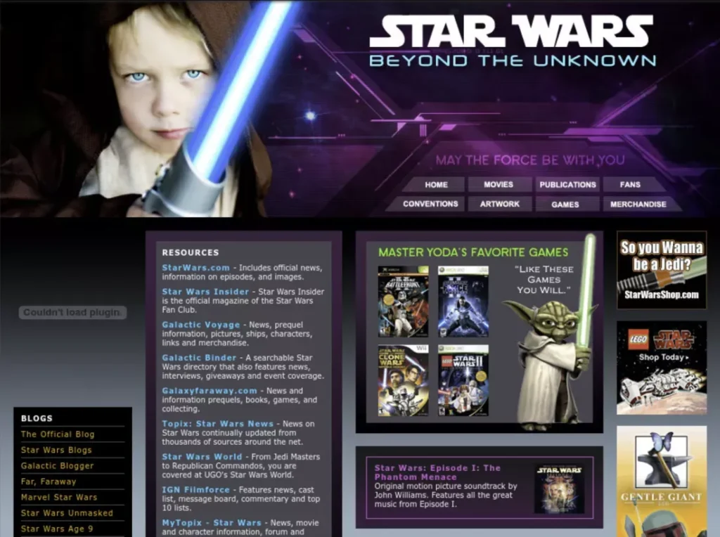 Página de site de Star Wars usada secretamente pela CIA para comunicação com fontes.