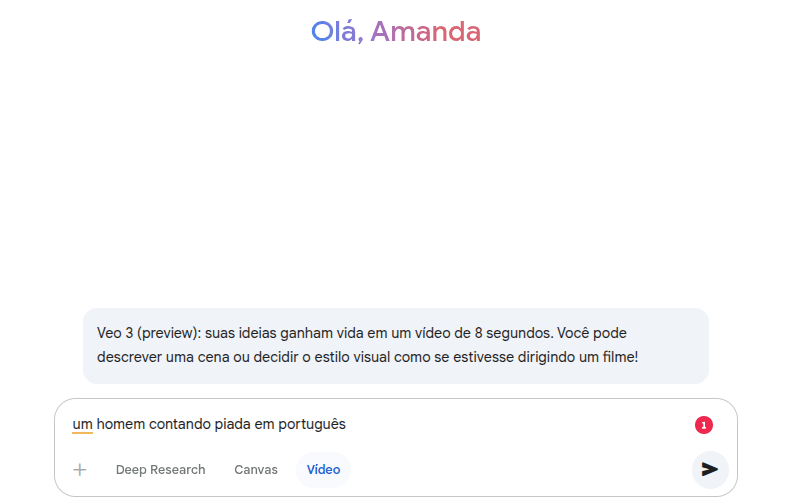 Vídeo gerado por IA no Google Veo 3 com realismo impressionante.