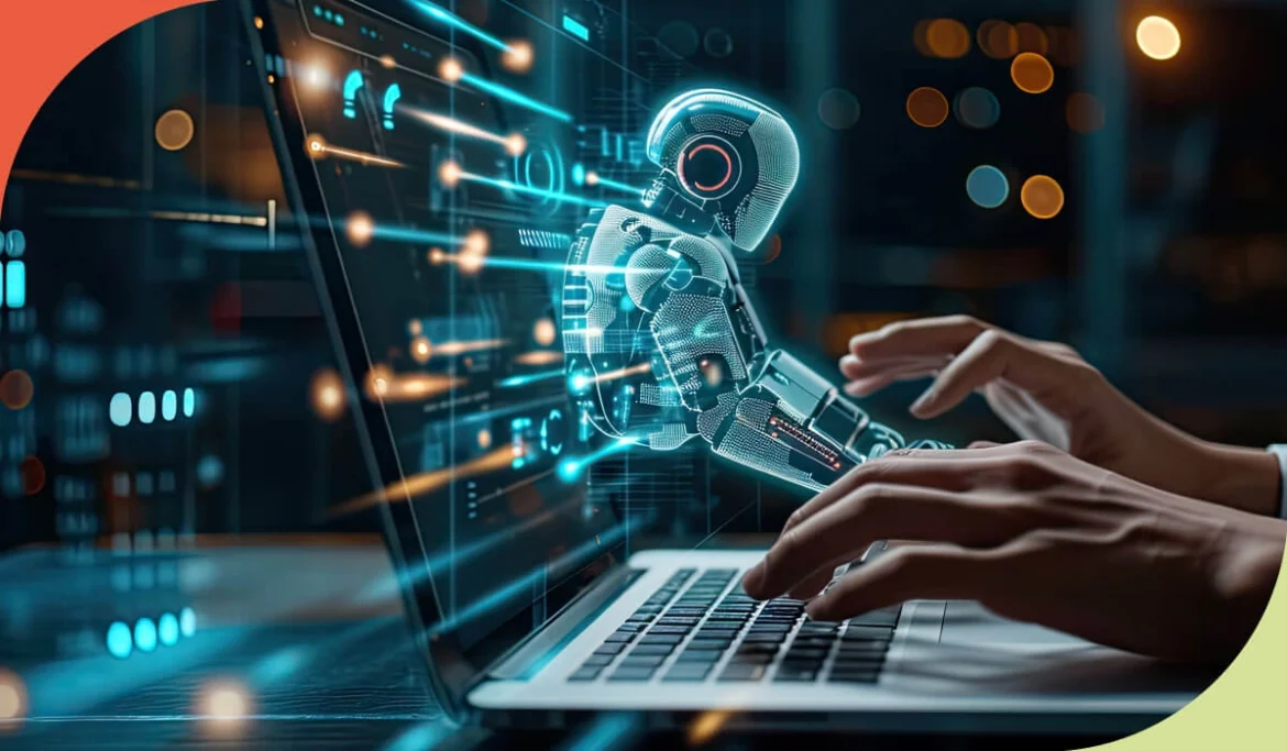 Ícones de apps de IA, smartphone e checklists, simbolizando produtividade e automação gratuita.