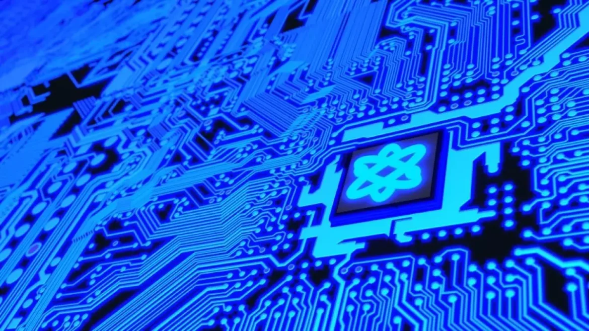 Líderes do G7 em uma mesa de reunião com gráficos de inteligência artificial e computação quântica sobrepondo a imagem, simbolizando a adoção dessas tecnologias como prioridades políticas.