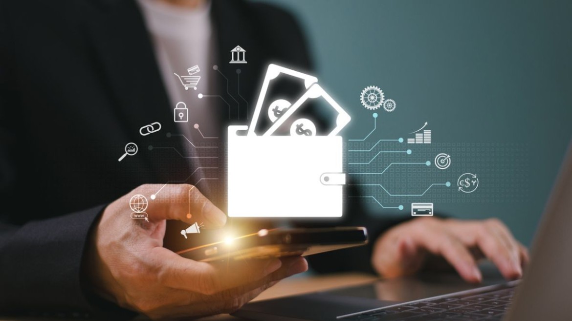 Ilustração mostrando IA montando carteiras de investimento personalizadas, com dashboards de perfil e grupos de investidores em 2025.