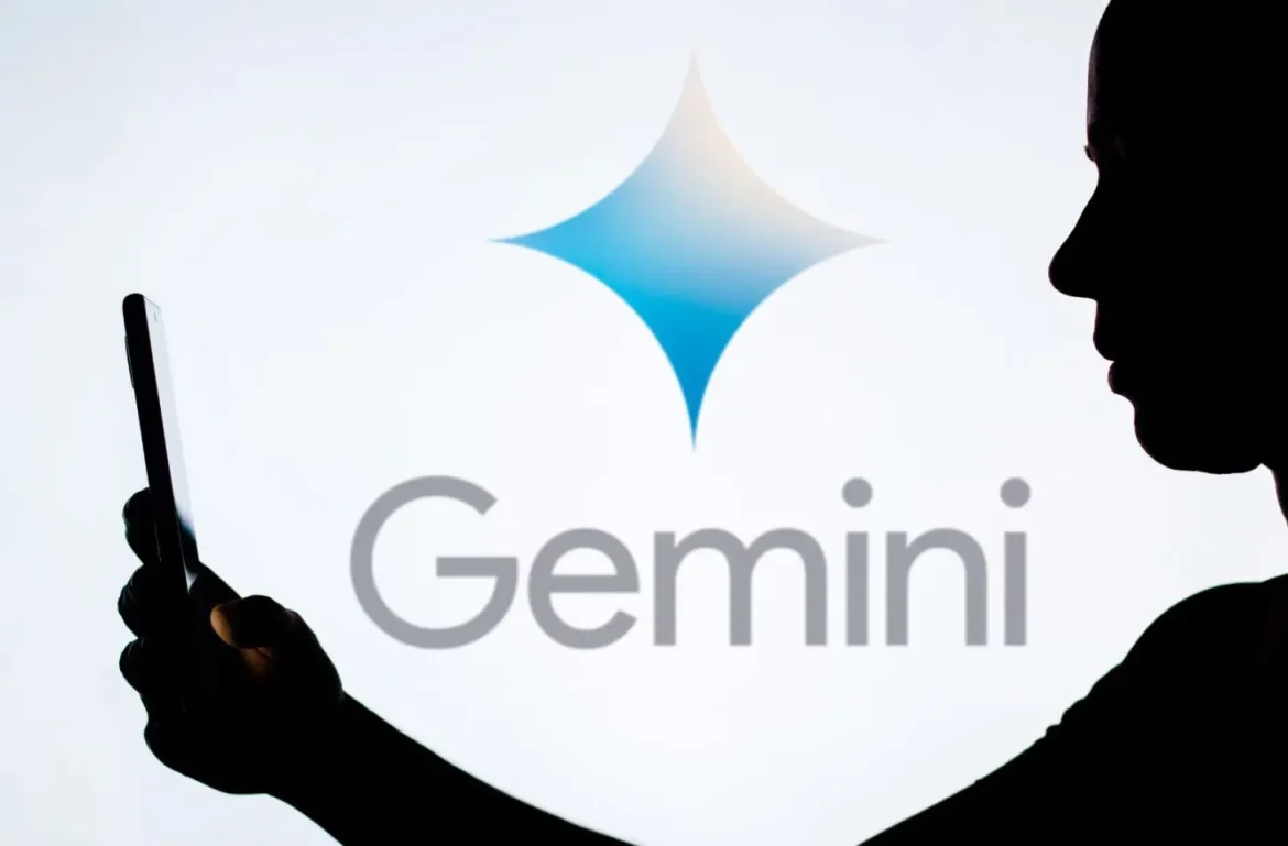 tela do Gemini mostrando prompts lucrativos com gráfico de ganhos mensais de R$ 5.000