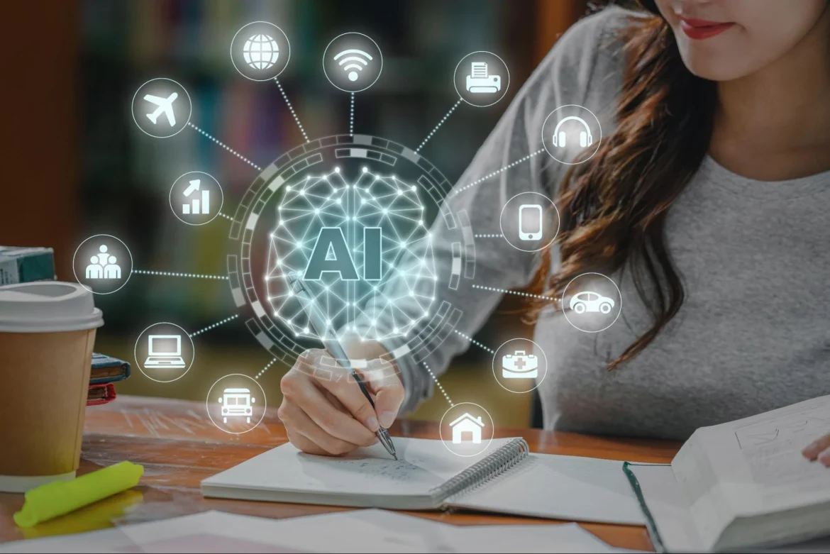 Interface digital mostrando análise de lacunas de aprendizado feita por inteligência artificial em estudante.
