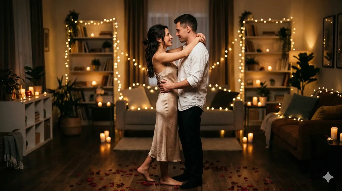 Prompts Gemini para foto de casal romântica com rostos preservados.