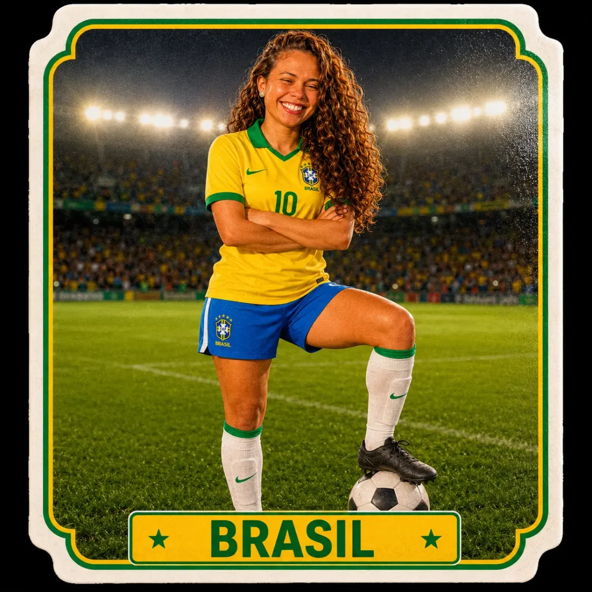 15 prompts para criar figurinha da Copa 2026 com ChatGPT. Uniforme do Brasil, textura Panini e seu rosto real — copie e publique em minutos.
