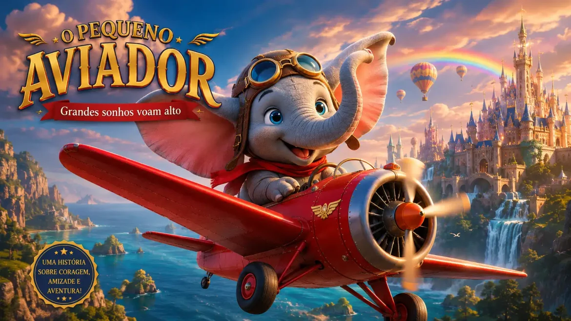 Elefante bebê aviador óculos Disney-Pixar capa mágica capas Disney-Pixar