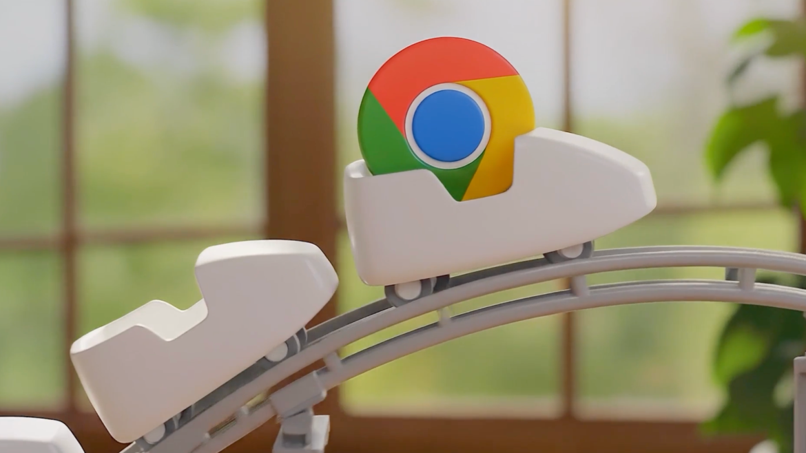 Smartphone com Chrome exibindo assistente de IA brilhando no Gemini Chrome Android