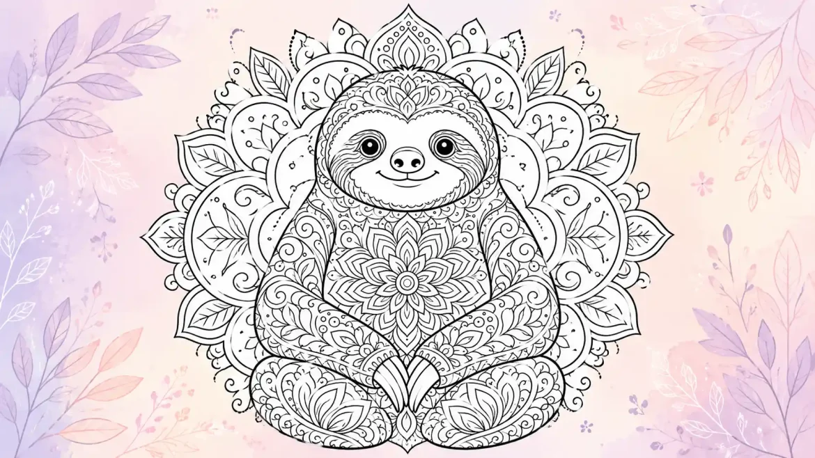 Elefante mandala preto branco coloring page traço puro colorir mandala