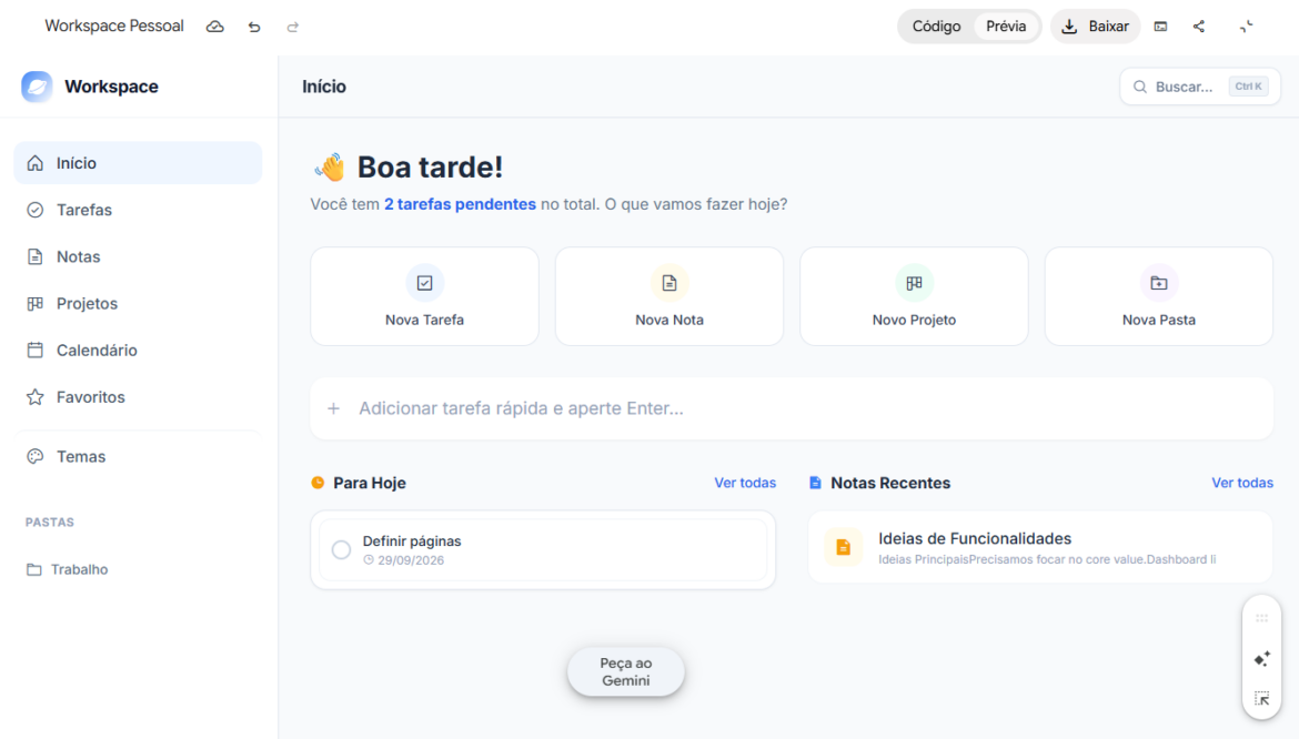 Veja como criar um app de lista de tarefas em HTML usando apenas alguns prompts no Gemini Pro. O desafio é gerar tudo em um único arquivo HTML funcional.