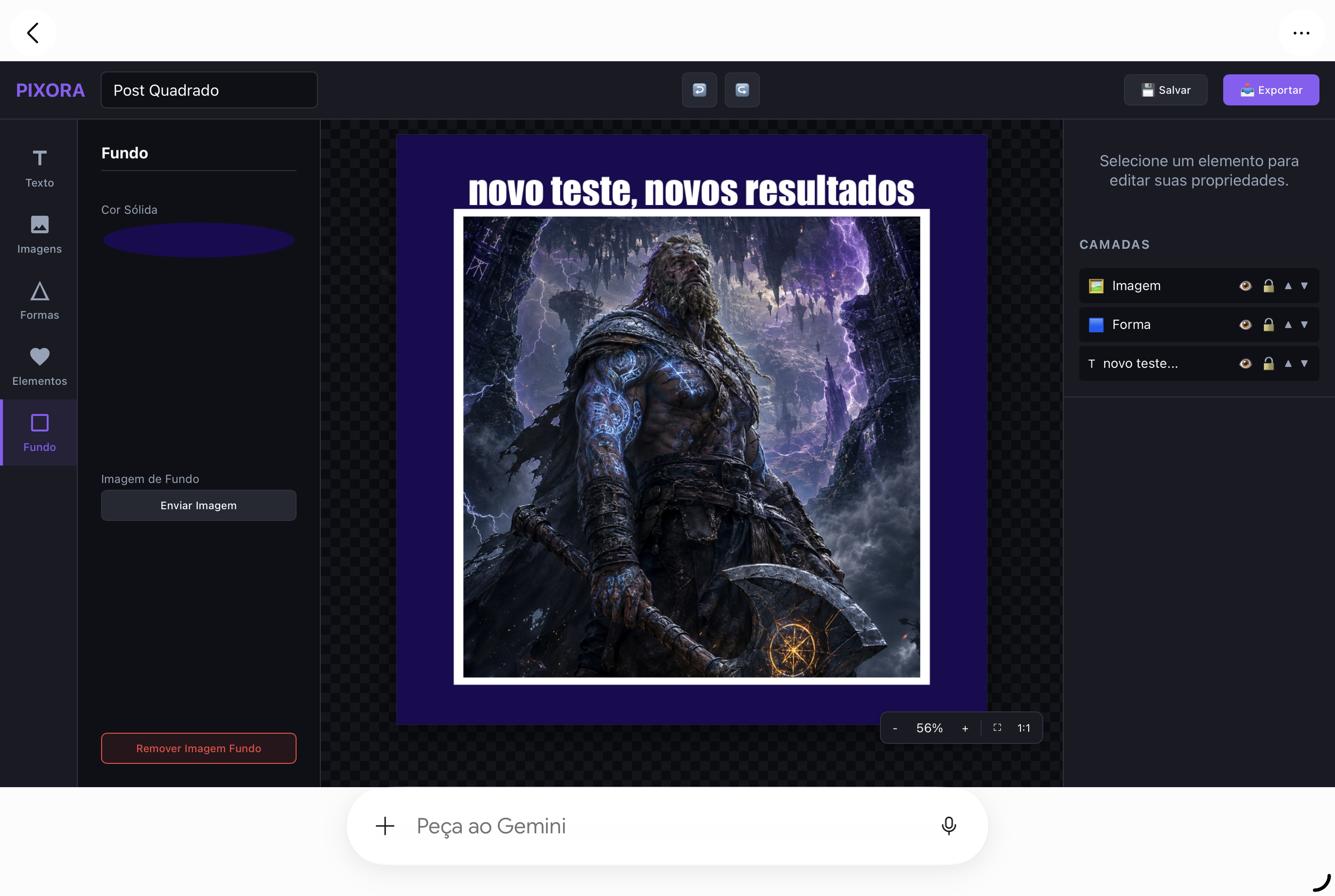 Upload e redimensionamento proporcional