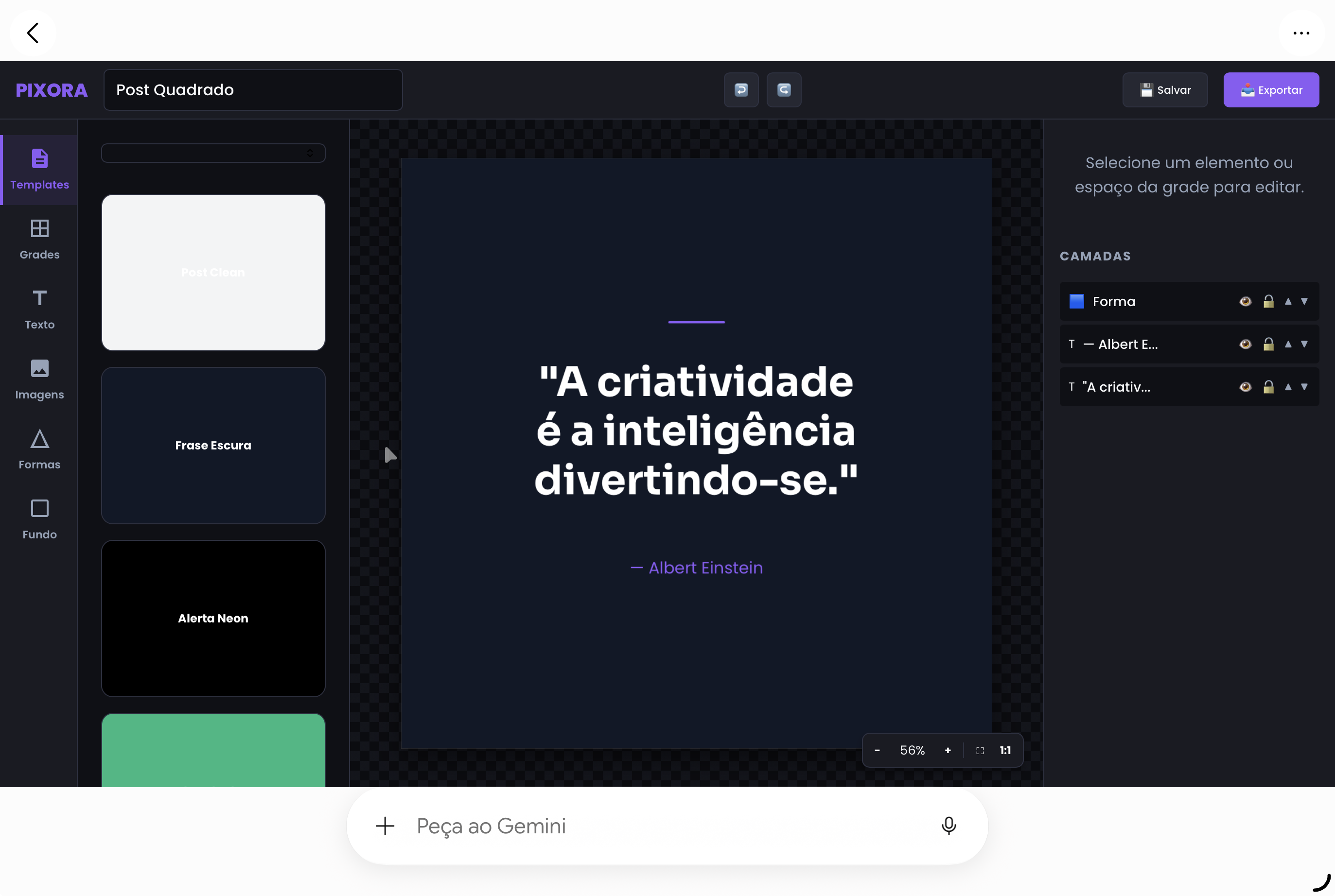 Sistema de grid cover e frames de foto