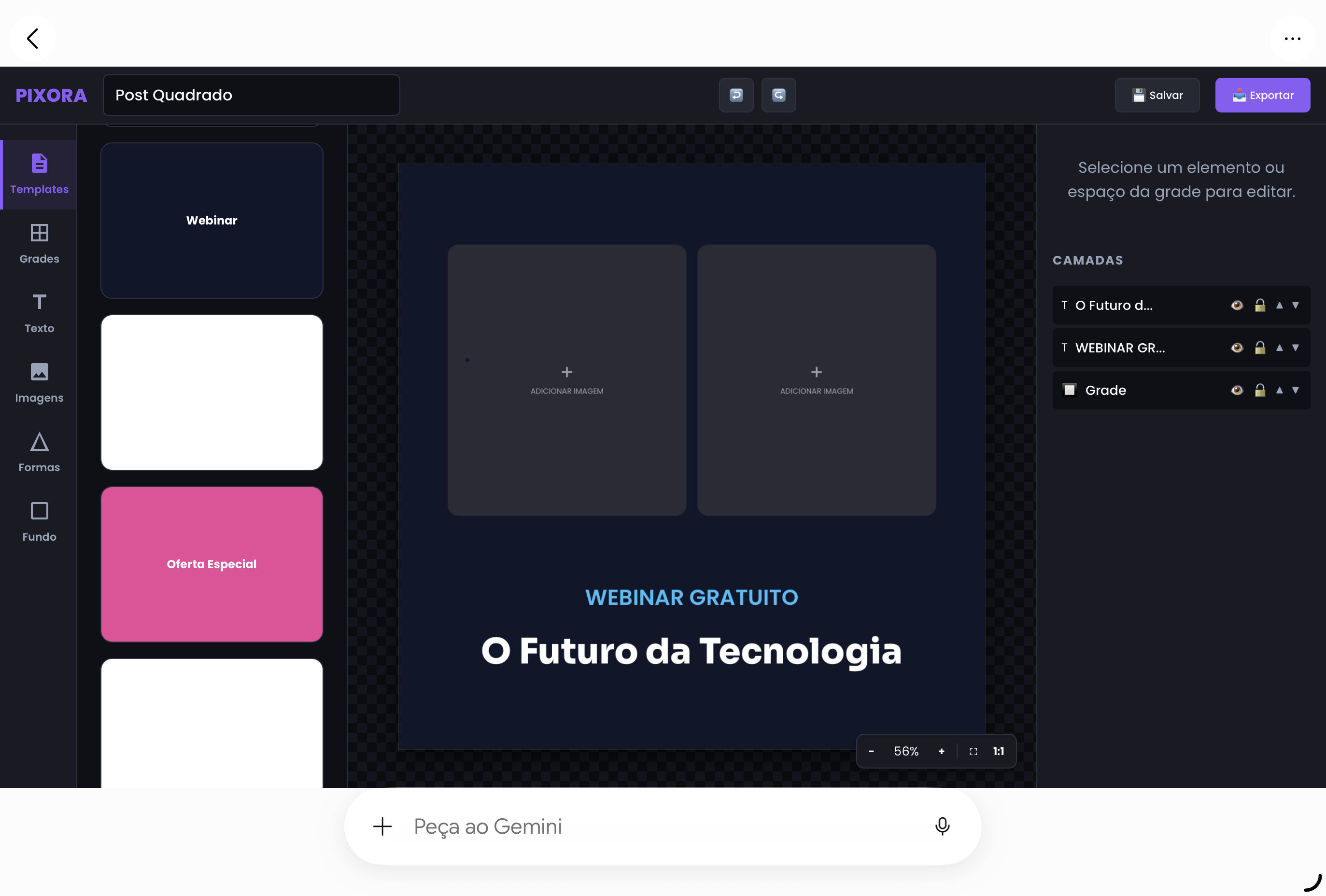 Sistema de texto e fontes como Poppins inseridas