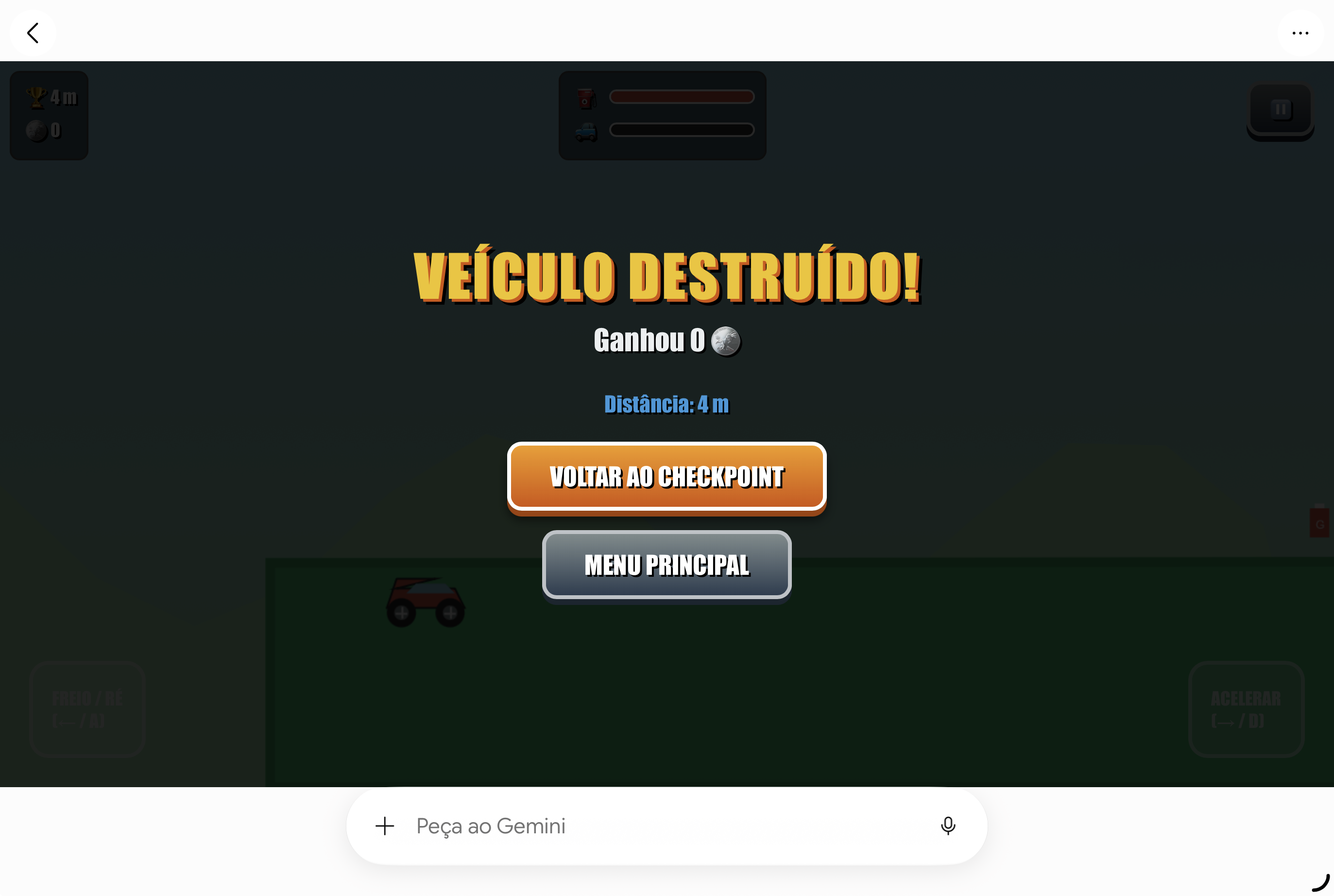 Bug de colisão o carro atravessa o chão