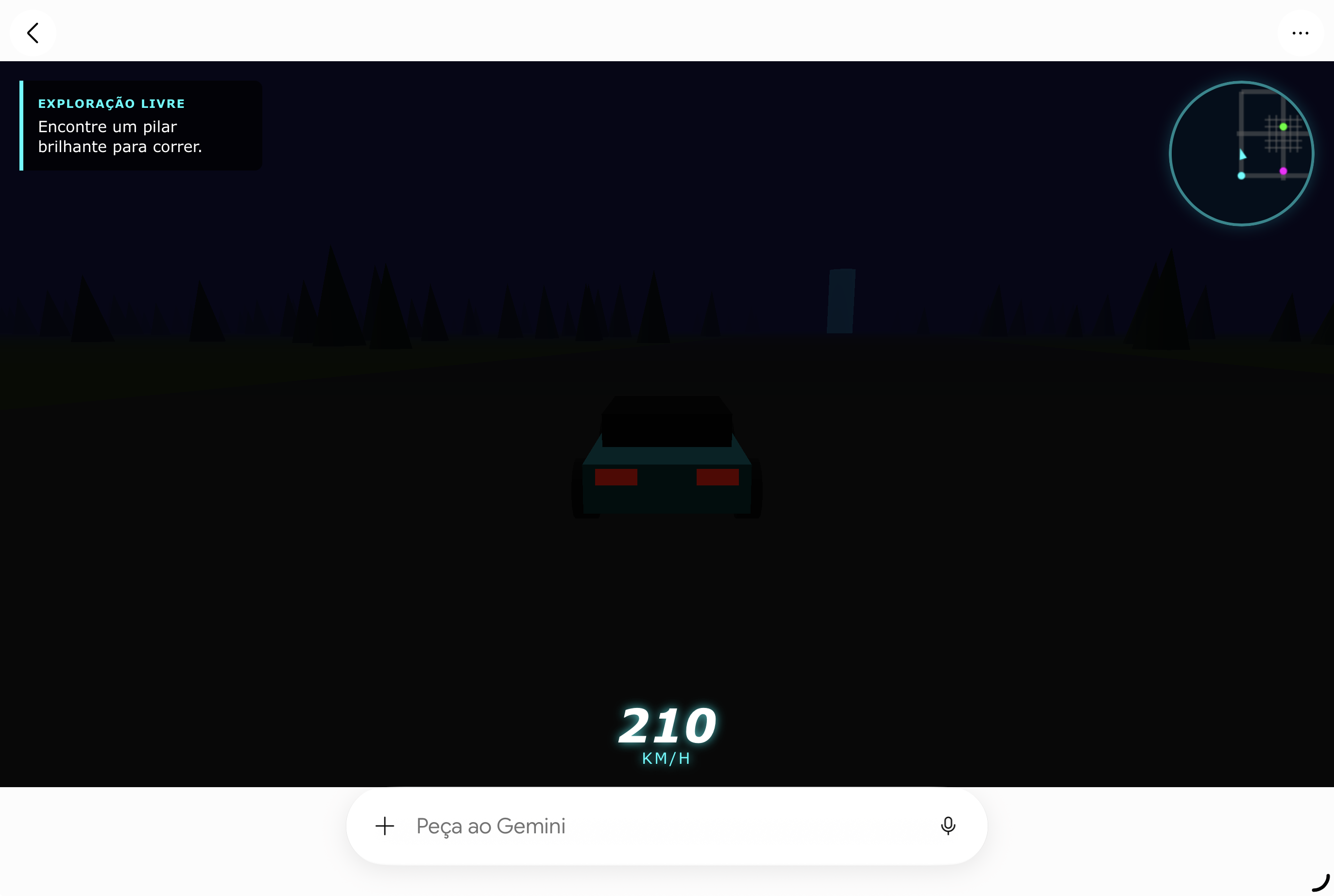 Jogo 3D base com velocímetro HUD