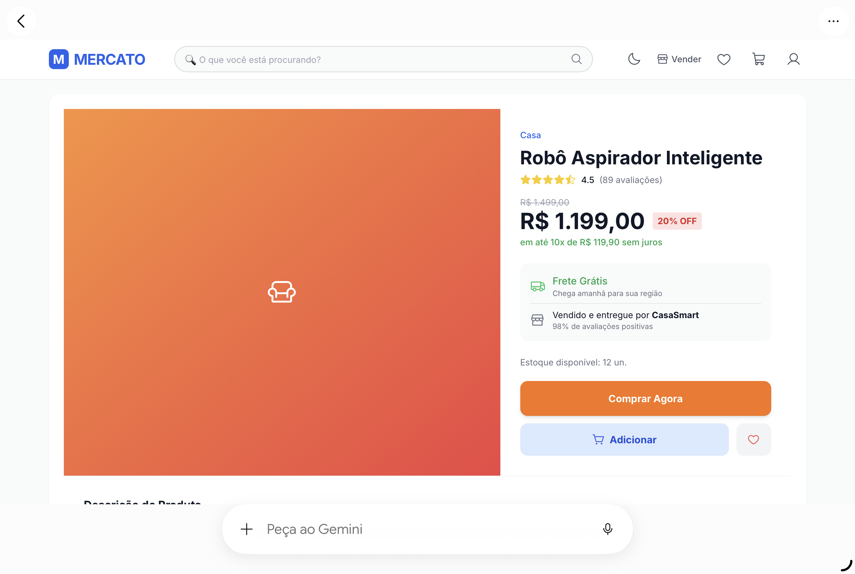 Sistema de destaques de produtos e avaliação
