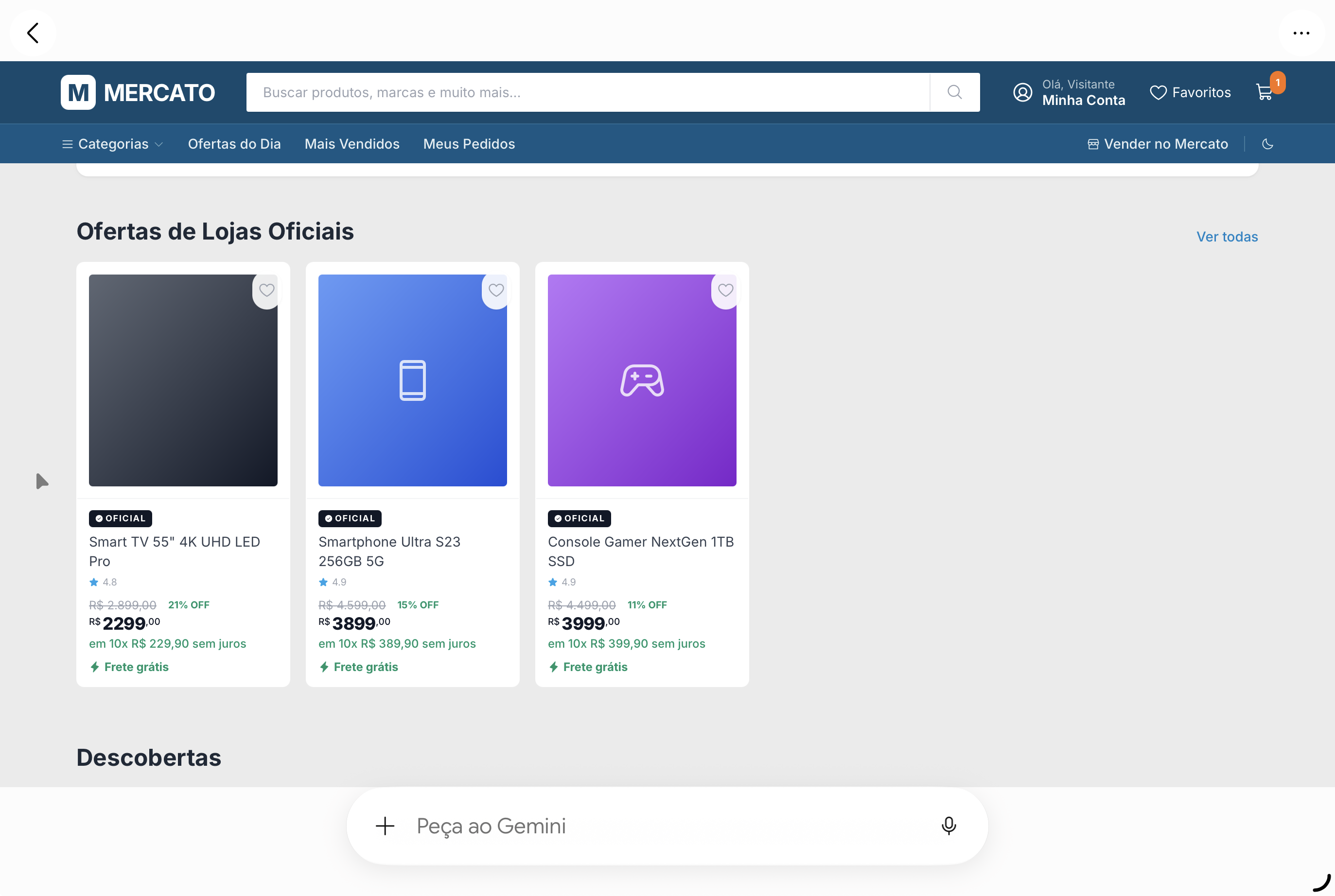 Resultados de busca fluida com novos badges