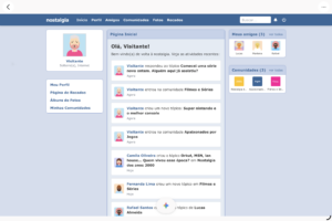 O feed de atividades simulado perfeitamente no Orkut