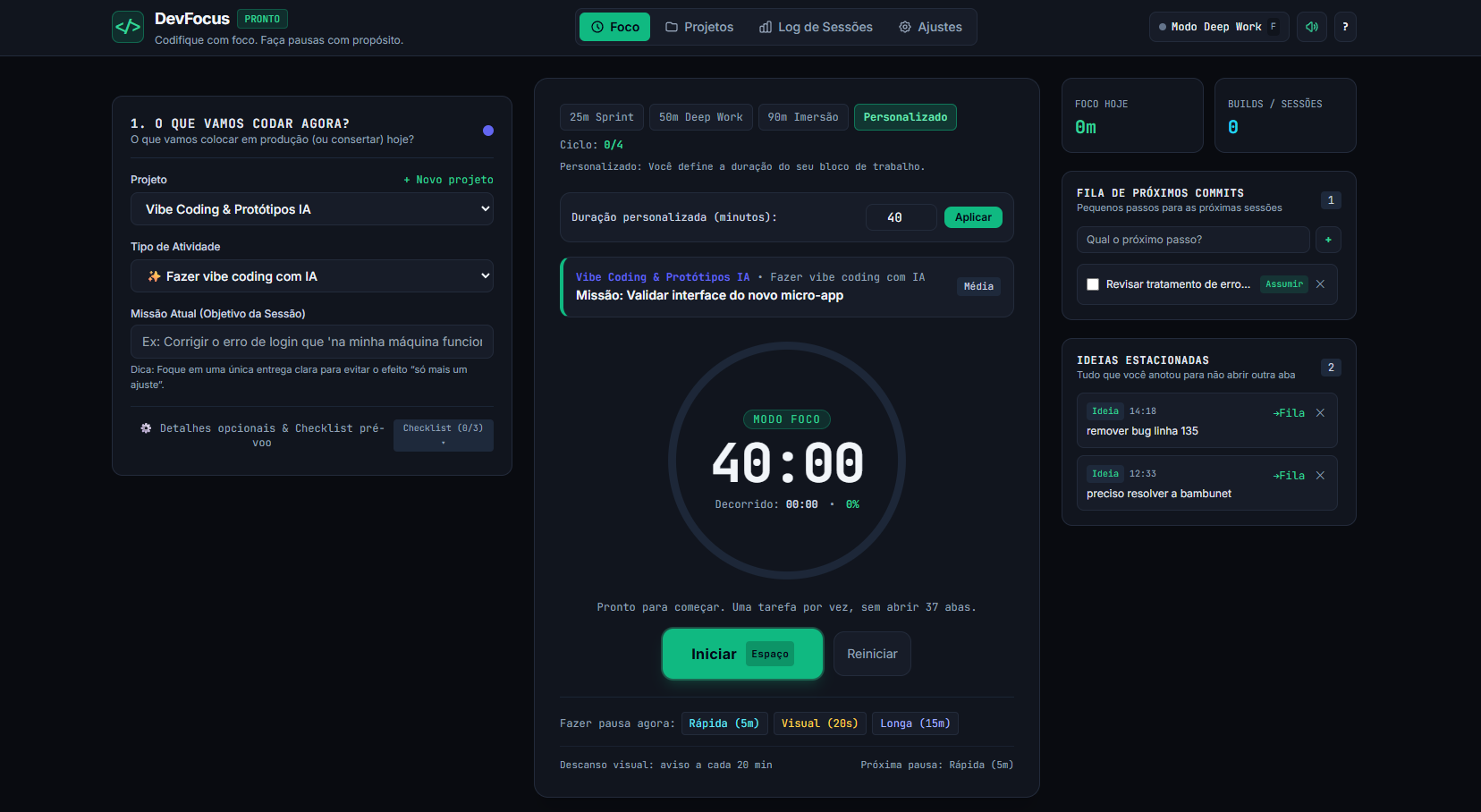 O layout após o terceiro prompt, demonstrando preservação do núcleo lógico