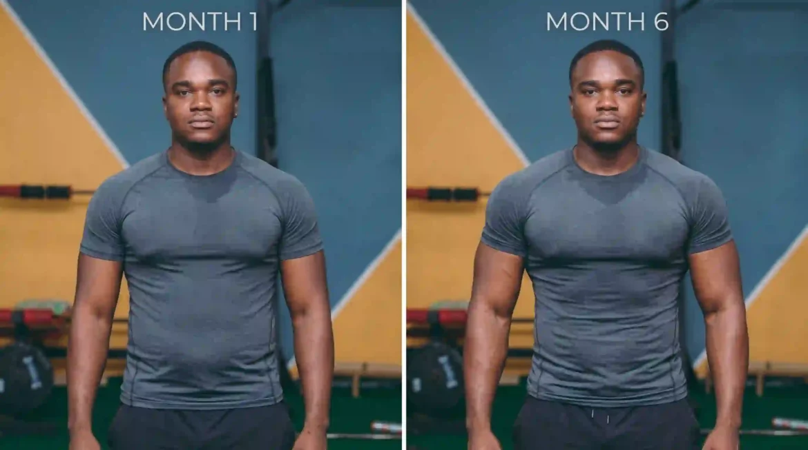 20 prompts para simular evolução fitness de 6 meses no Gemini com sua foto. Ganho muscular progressivo sem deformar o rosto. Copie e cole.