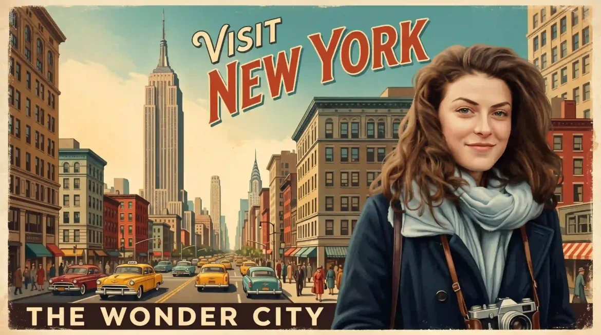 35 prompts para criar pôsteres de viagem vintage no Gemini com você neles. Paris, Tóquio, Rio e mais. Estilos anos 50, art déco e mid-century. Copie e cole.